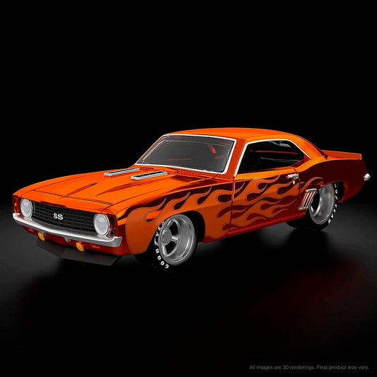Hot Wheels RLC 2022 selections -1969 Chevy Camaro SS-Bright Orange 1/64 scale