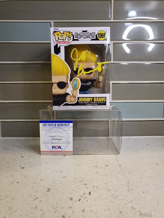 Funko pop PSA certified- Signed  Johnny Bravo with Mirror and Comb