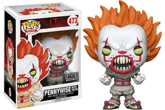 Funko Pop Movies IT Pennywise - Pennywise with Teeth #473 (Yellow Eyes) FYE Exclusive.