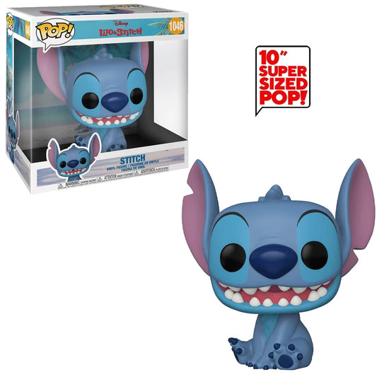 Funko Pop Disney Super Sized  Jumbo 10" inch Stitch (Smiling) (Seated)